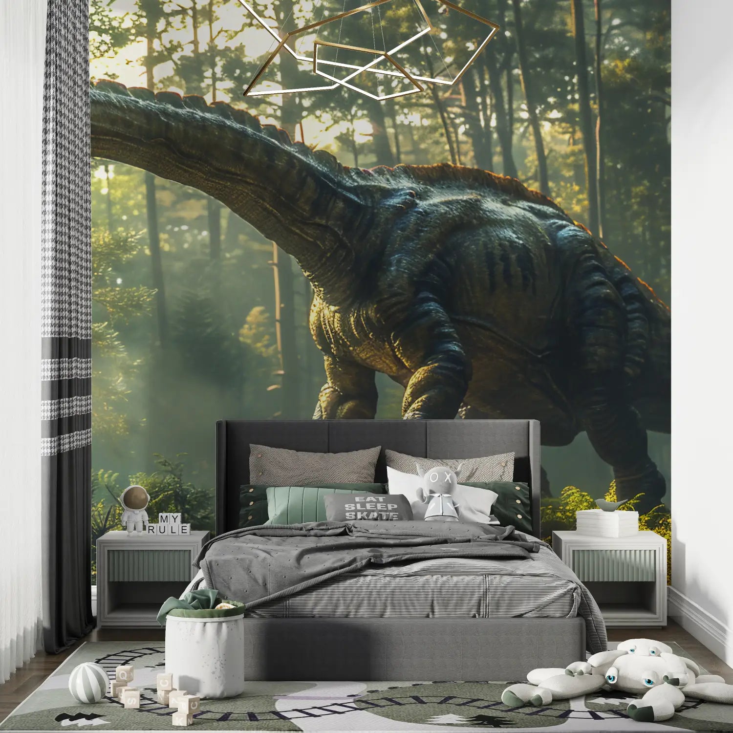 Papier Peint Dinosaure Sauropod - chambre petit