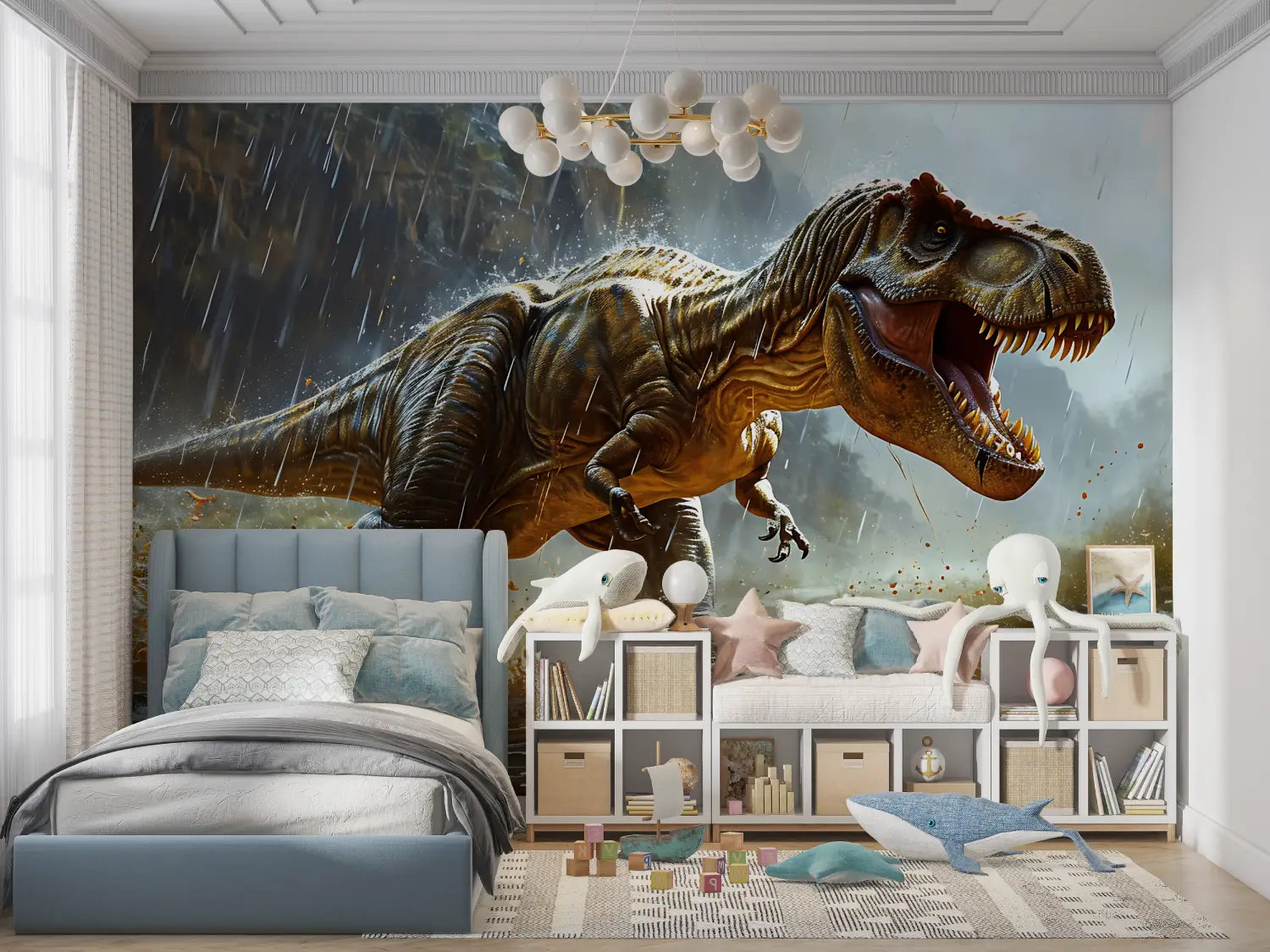 Papier Peint Dinosaure T Rex Affamé - chambre petit