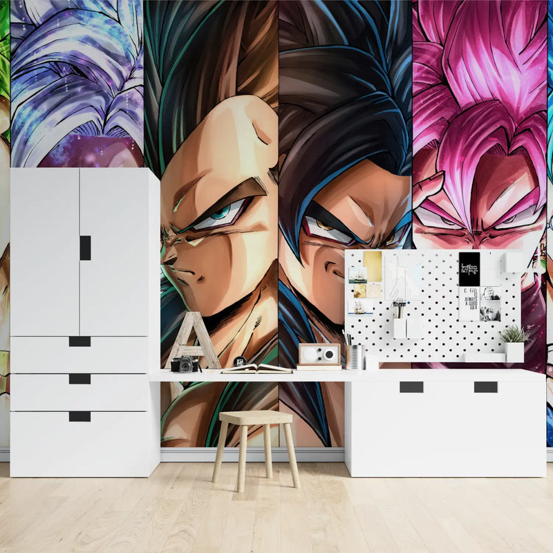 Papier Peint Dragon Ball Z Super - chambre garçon lit