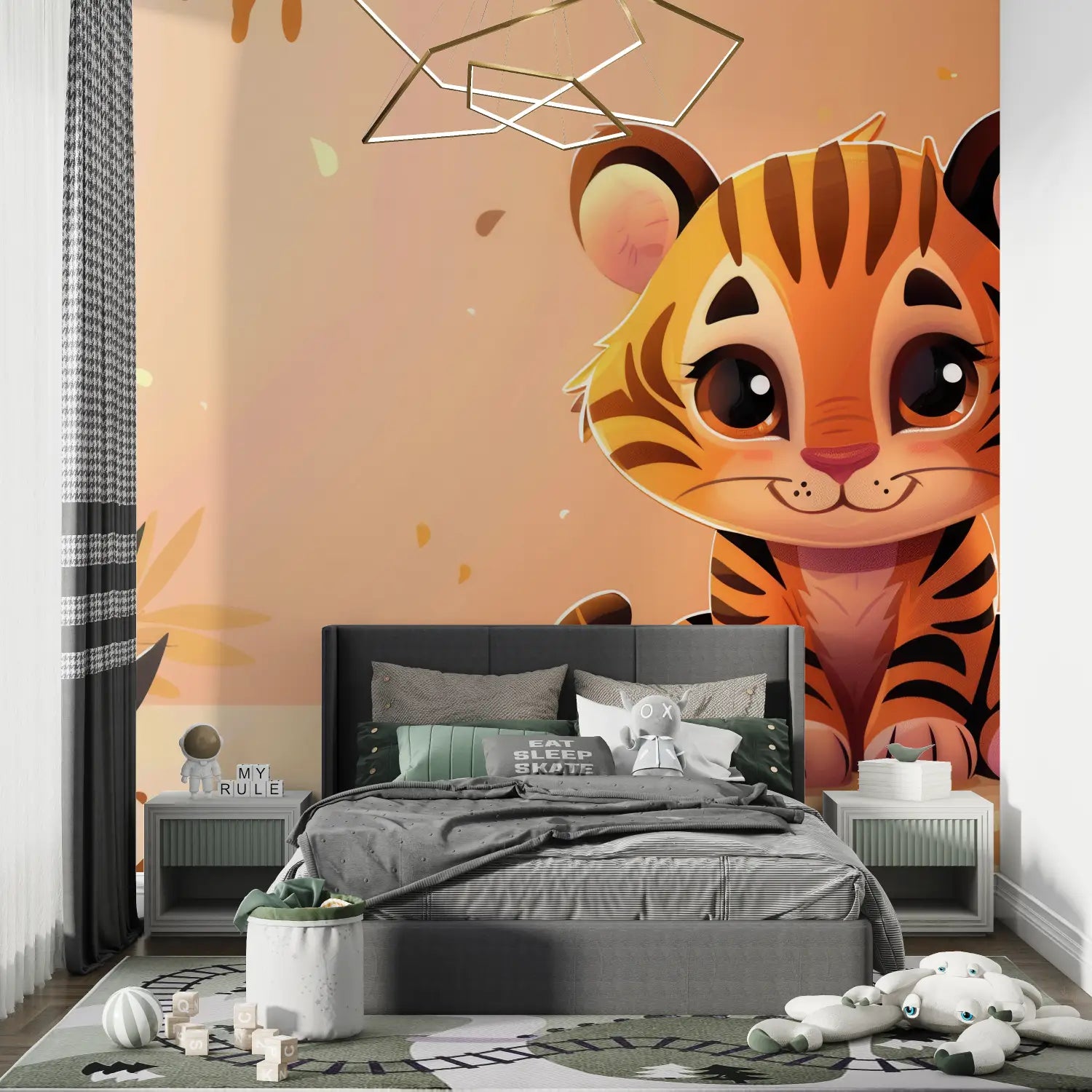 Papier Peint Enfant Tigre - mur chambre panoramique