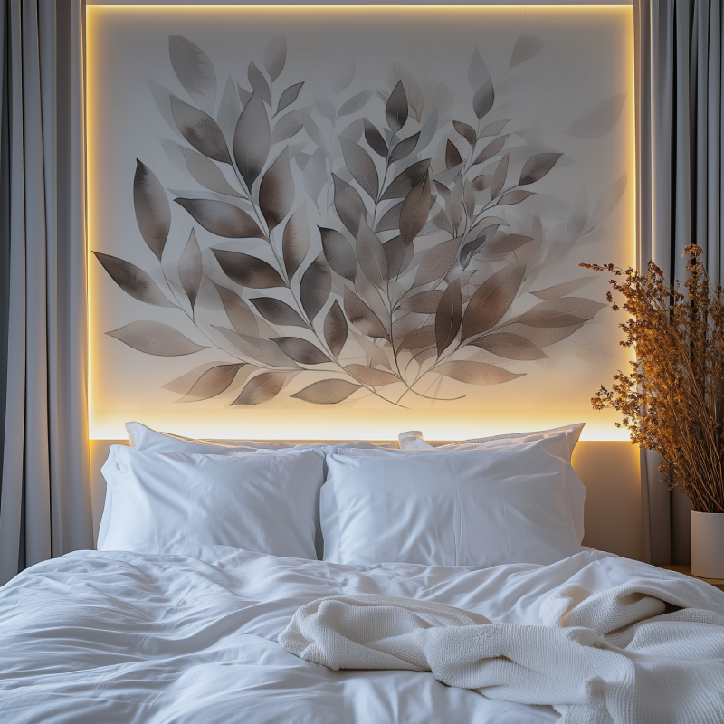 Papier Peint Feuillage Beige Tendance