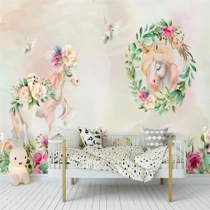 Papier Peint Fleur Chambre Fille