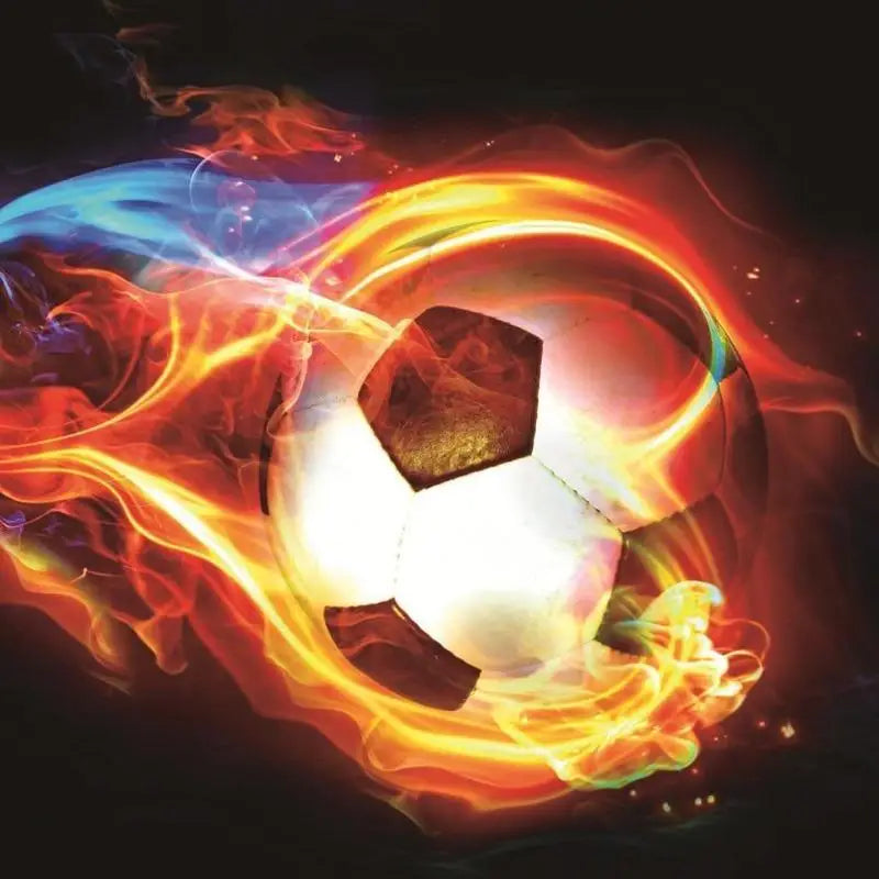 Hintergrundbild mit flammendem Fußball - Second Image