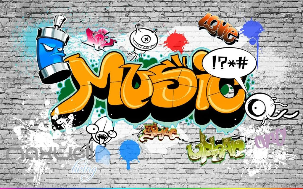 Personalized graffiti wallpaper