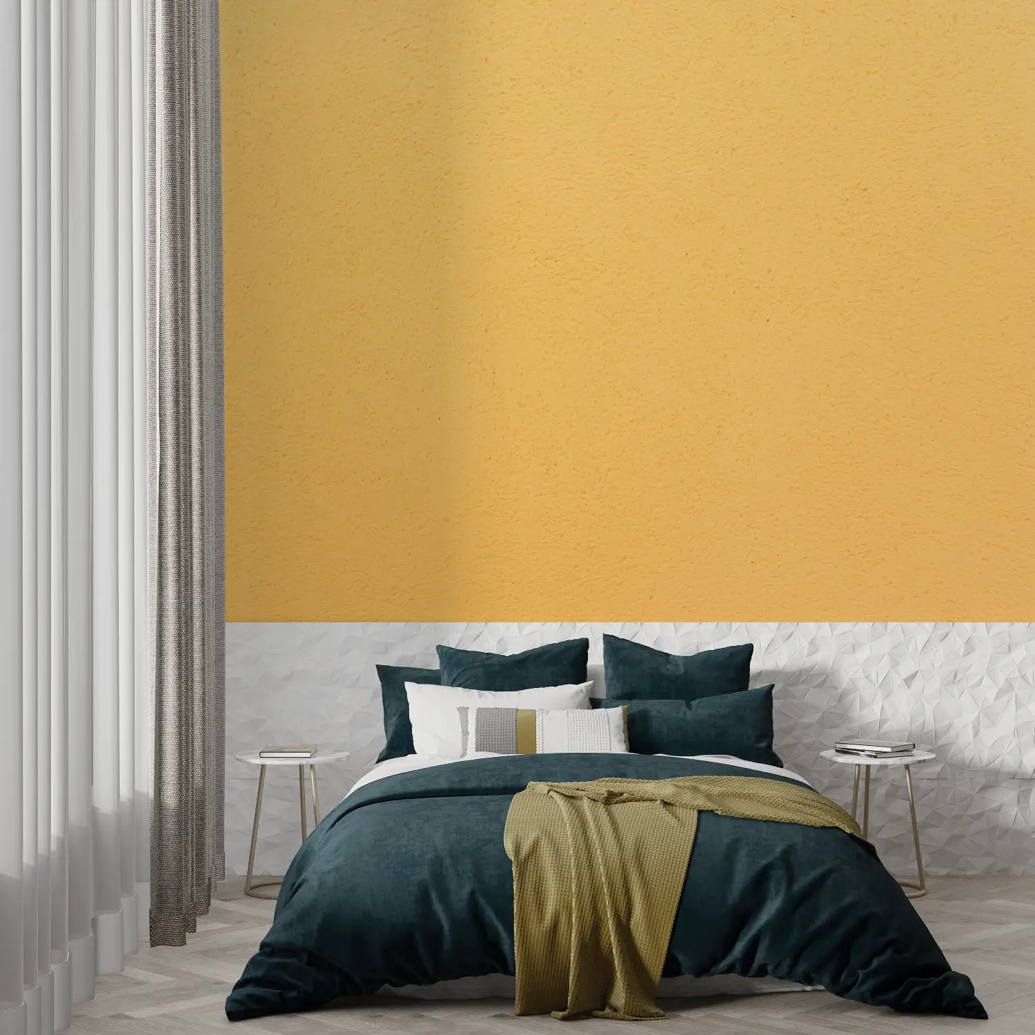 Orange Yellow Non-Woven Wallpaper - Second Image