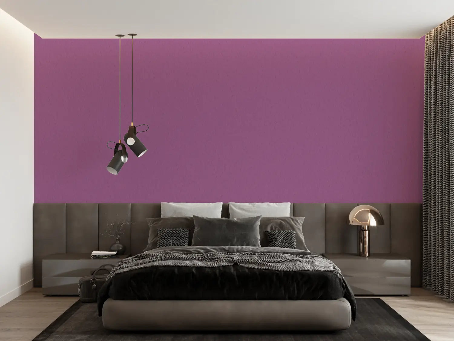 Purple Non-Woven Wallpaper - Second Image