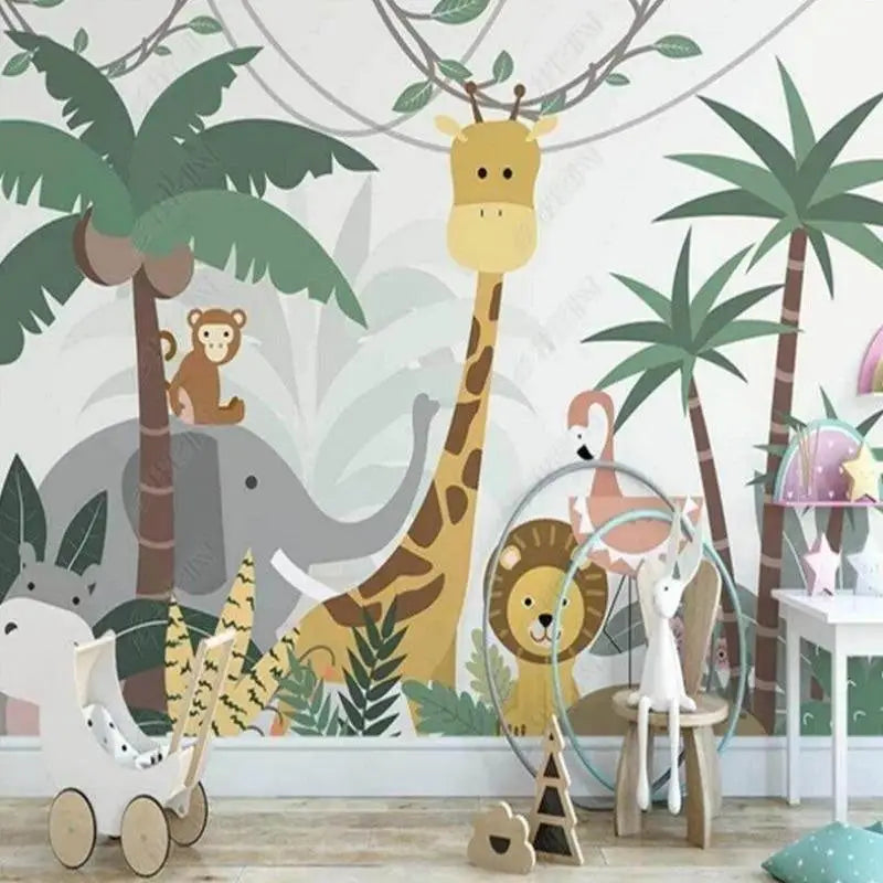 Papier Peint Jungle Animaux - Second Image