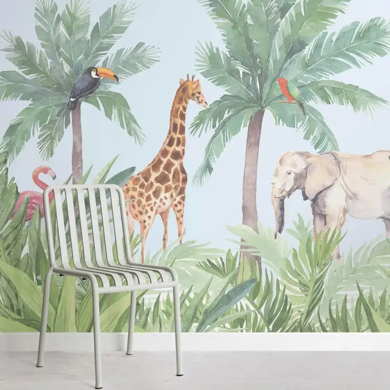 Papier Peint Jungle Chambre Bebe