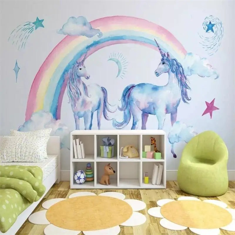 Papier Peint Licorne Arc-en-Ciel