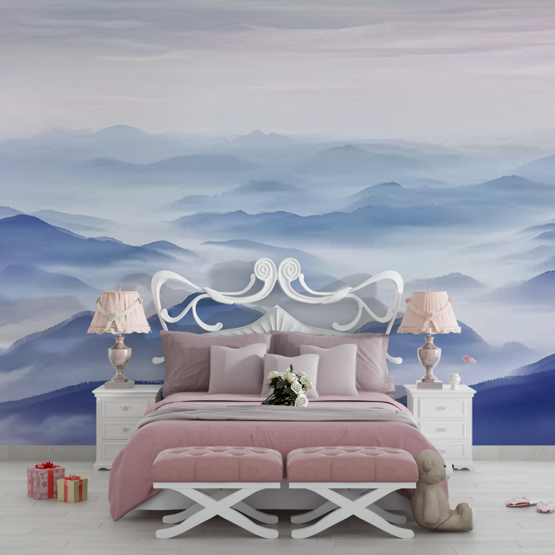 Papier Peint Montagne Rosée