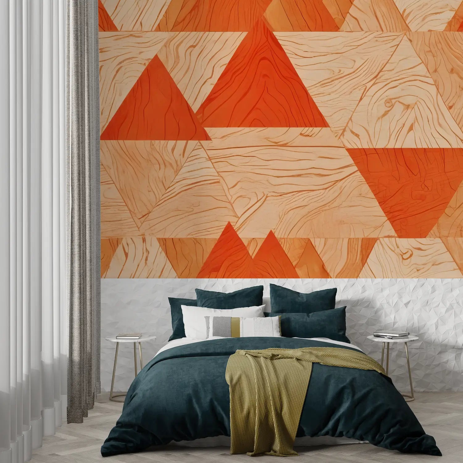 Papier Peint Motif Orange - Second Image