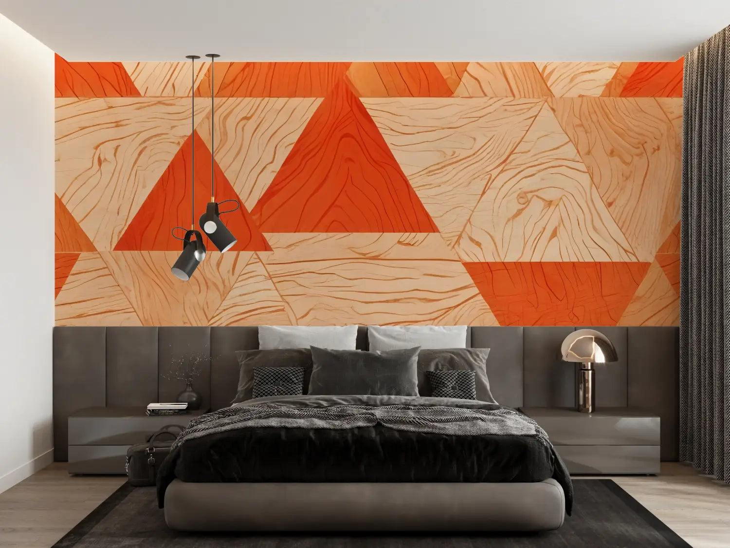 Papier Peint Motif Orange - panoramique tendance