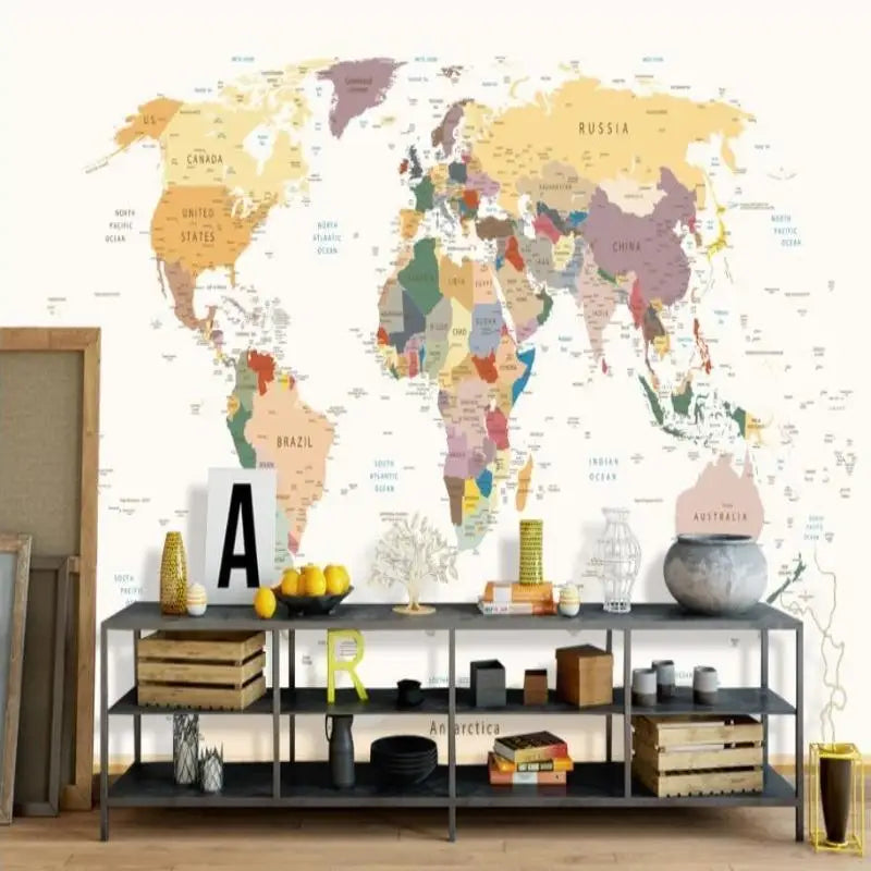 World Map Mural Wallpaper - Second Image