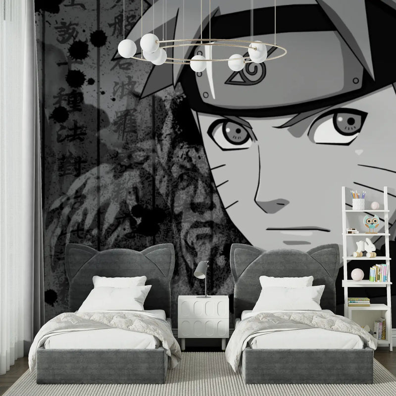 Papier Peint Naruto Blanc Noir - tapisserie spiderman