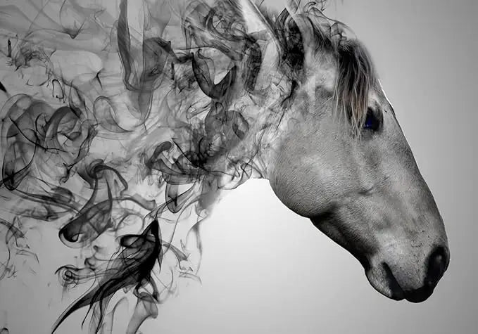 Black and White Horse Wallpaper - Second Image