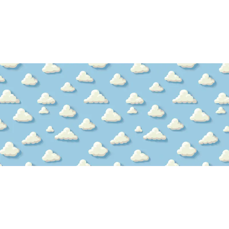 Papier peint Nuages bleu pour bébé