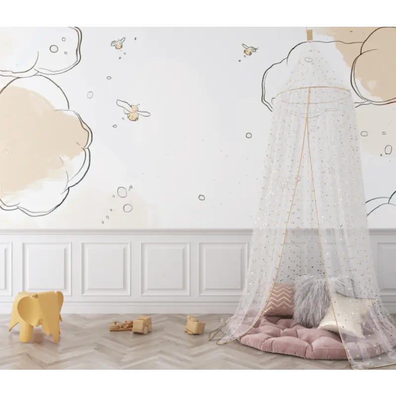 Unisex Baby Clouds Wallpaper - Second Image