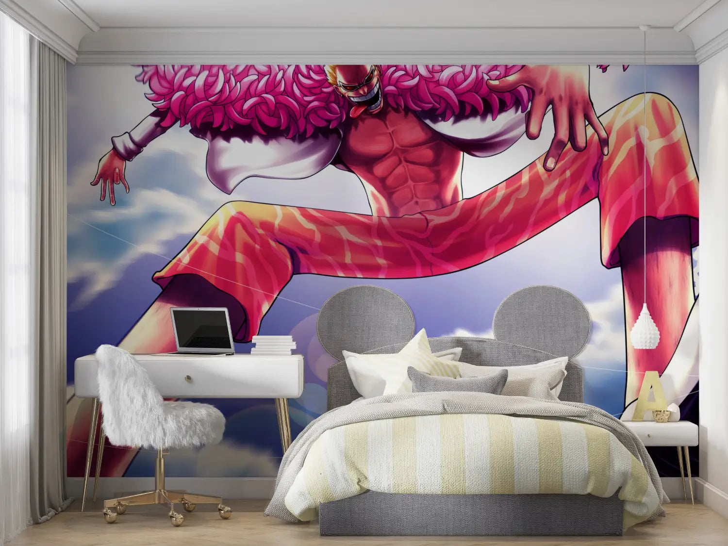 Papier Peint One Piece Doflamingo Design - panoramique garçon