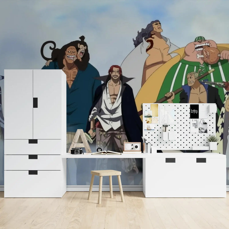 Papier Peint One Piece Équipage De Shanks - chambre garçon lit