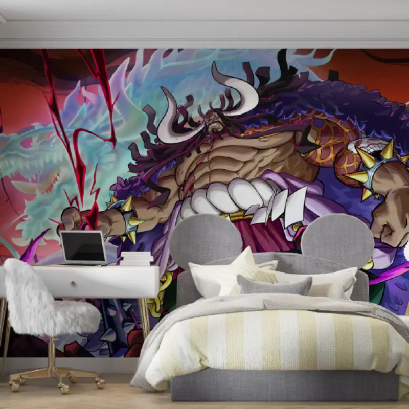 Papier Peint One Piece Kaido Mural - chambre petit