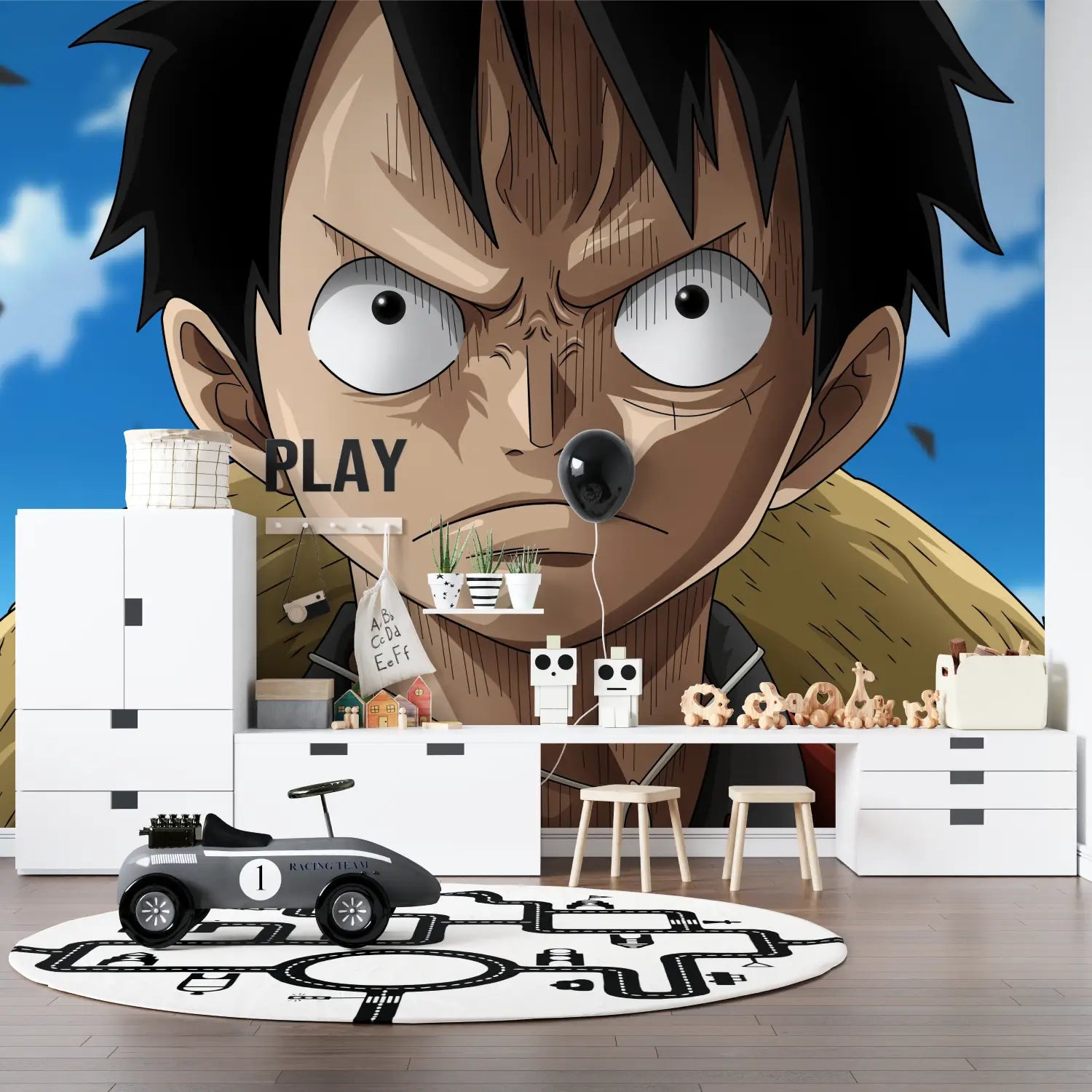 Papier Peint One Piece Luffy Énervé - Second Image