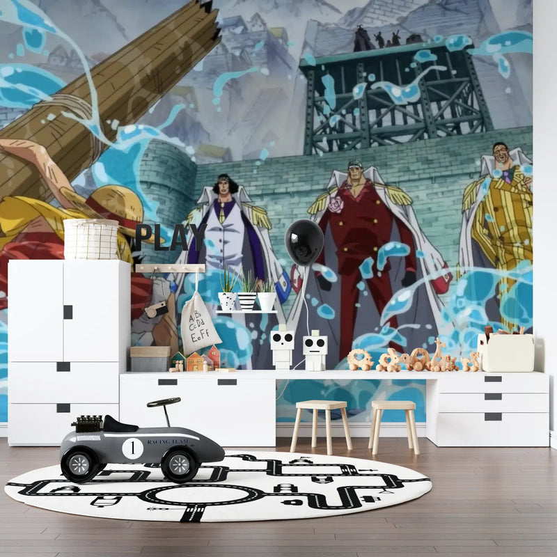 Papier Peint One Piece Marineford - pano anime