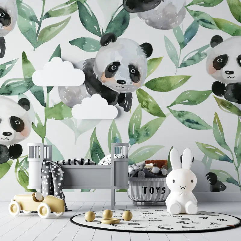 Playful baby pandas wallpaper - Second Image