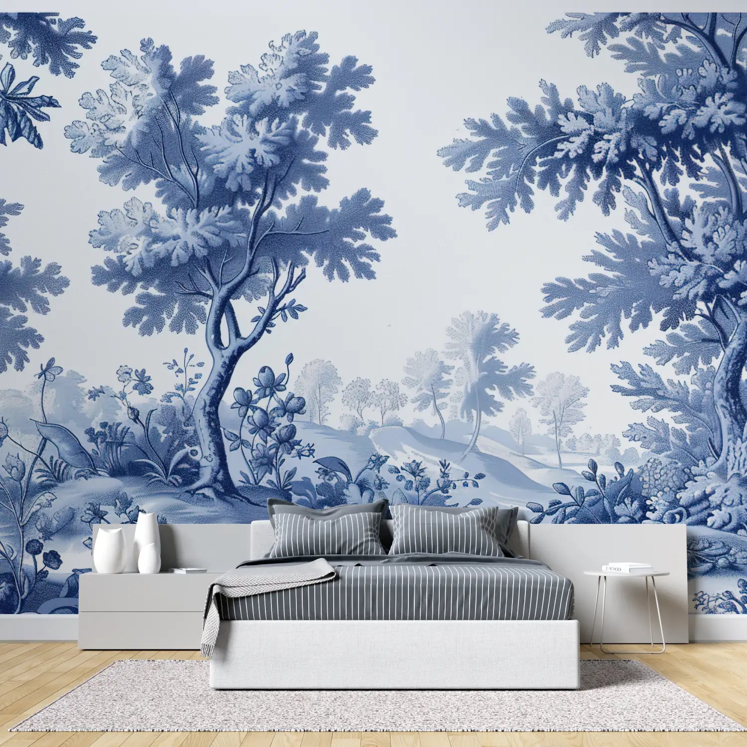 Panoramic Navy Blue Wallpaper - Second Image