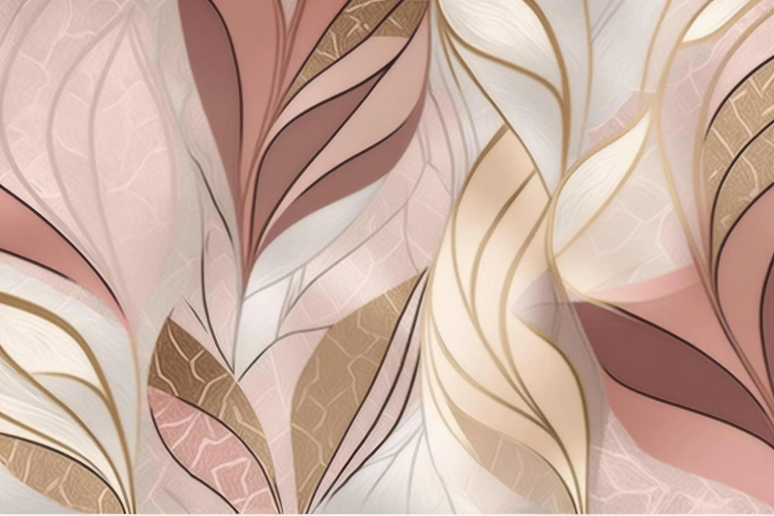 Powder Pink and Gold Wallpaper