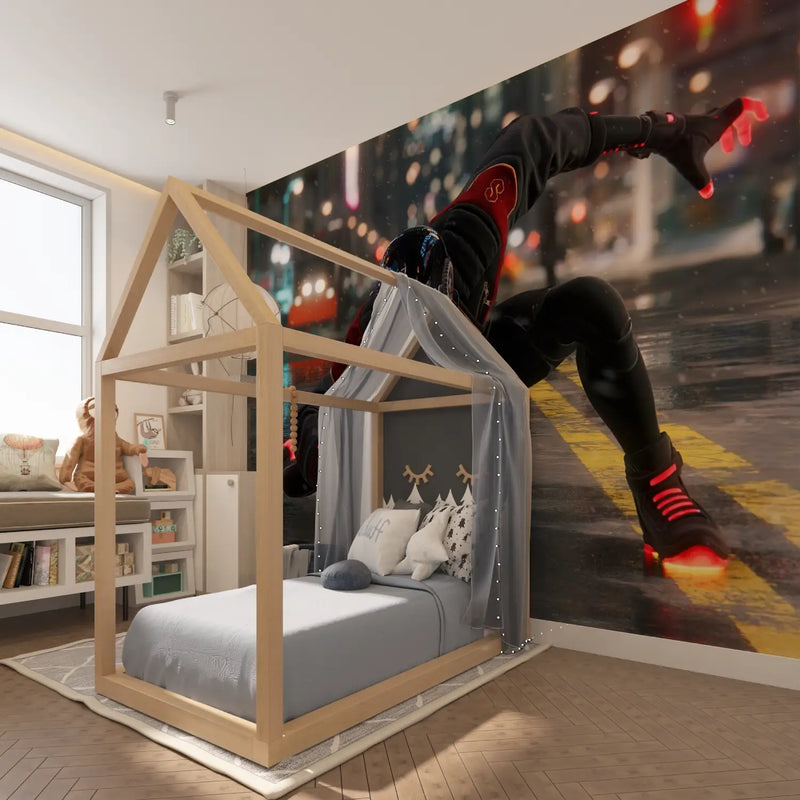 Papier Peint Spiderman Acrobatique - chambre spiderman