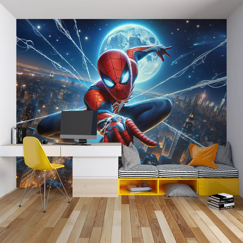 Papier Peint Spiderman Chambre Garçon - tapisserie spiderman