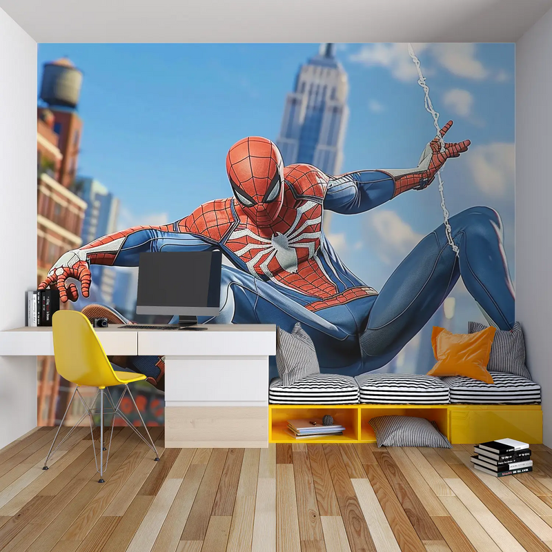 Papier Peint Spiderman Enfant - tapisserie garçon