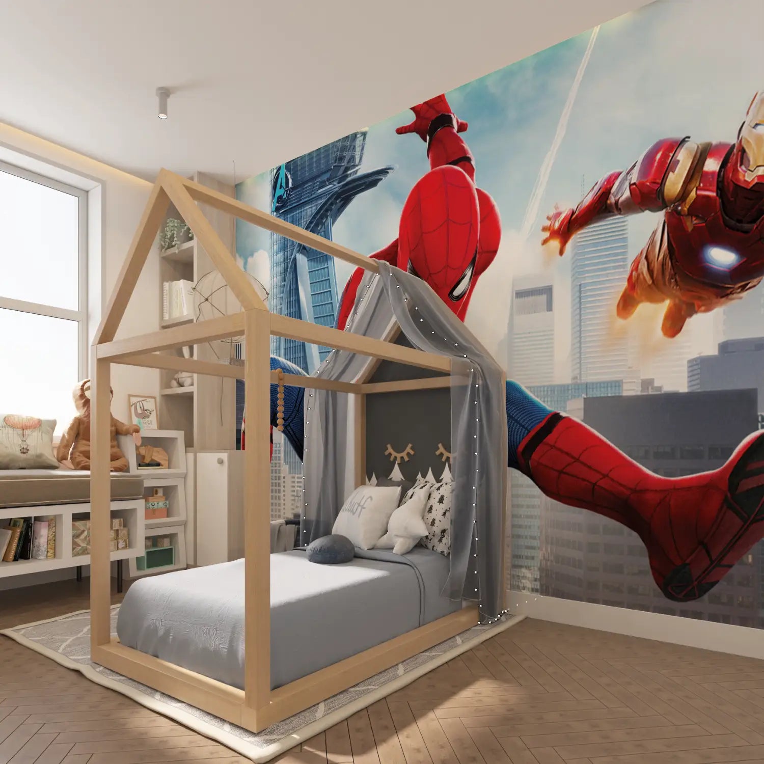 Papier Peint Spiderman Ironman - Second Image