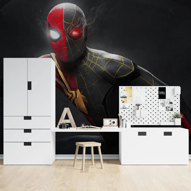 Papier Peint Spiderman No Way Home - chambre garçon lit