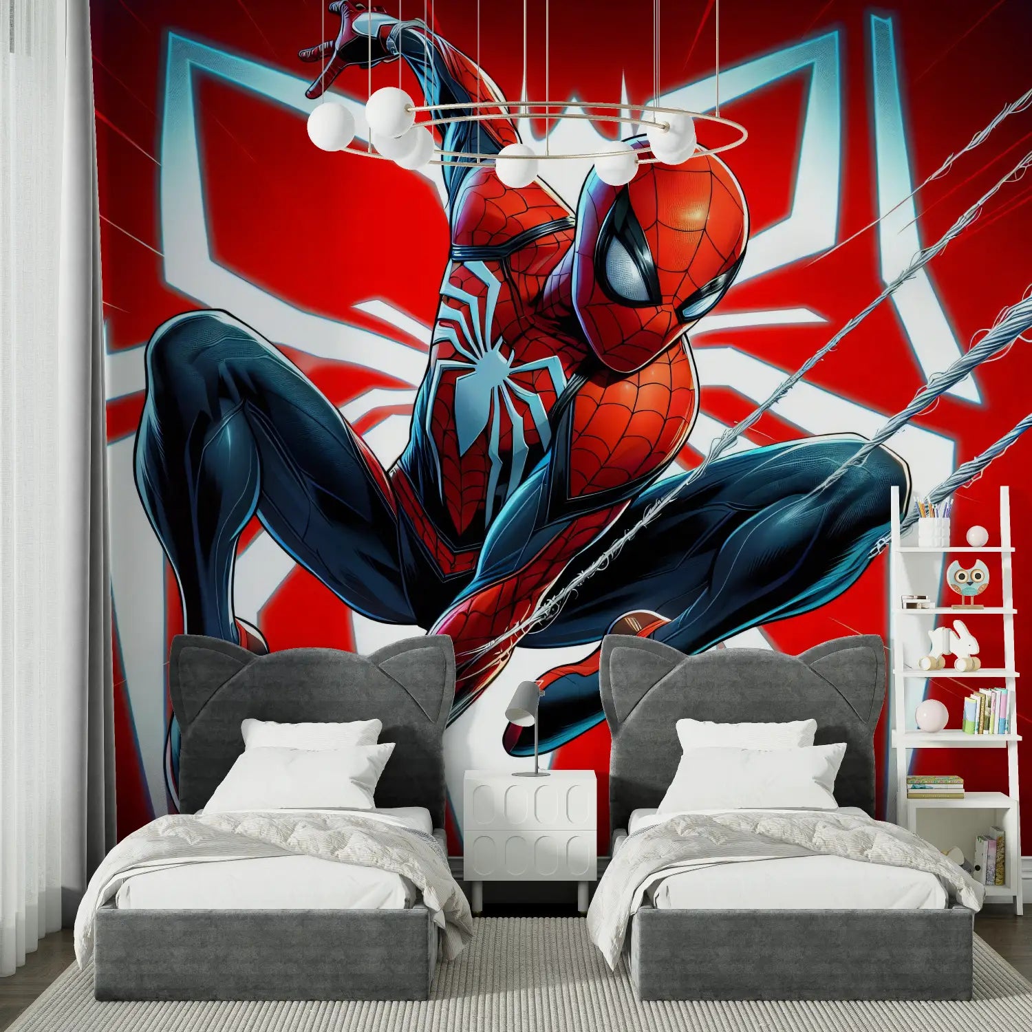 Papier Peint Spiderman PS4 - chambre spiderman