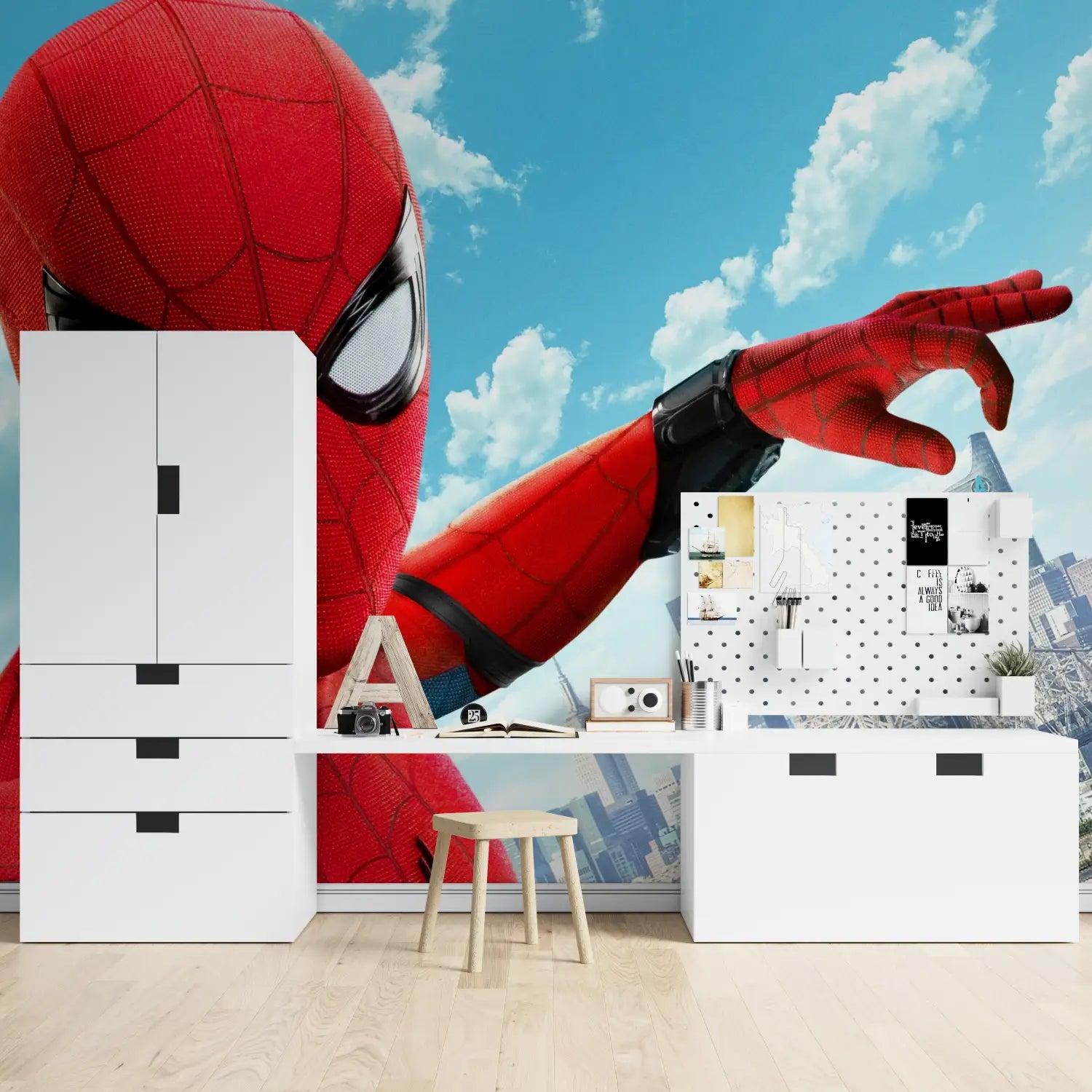 Spiderman Trompe l'Oeil 3D Wallpaper - Second Image