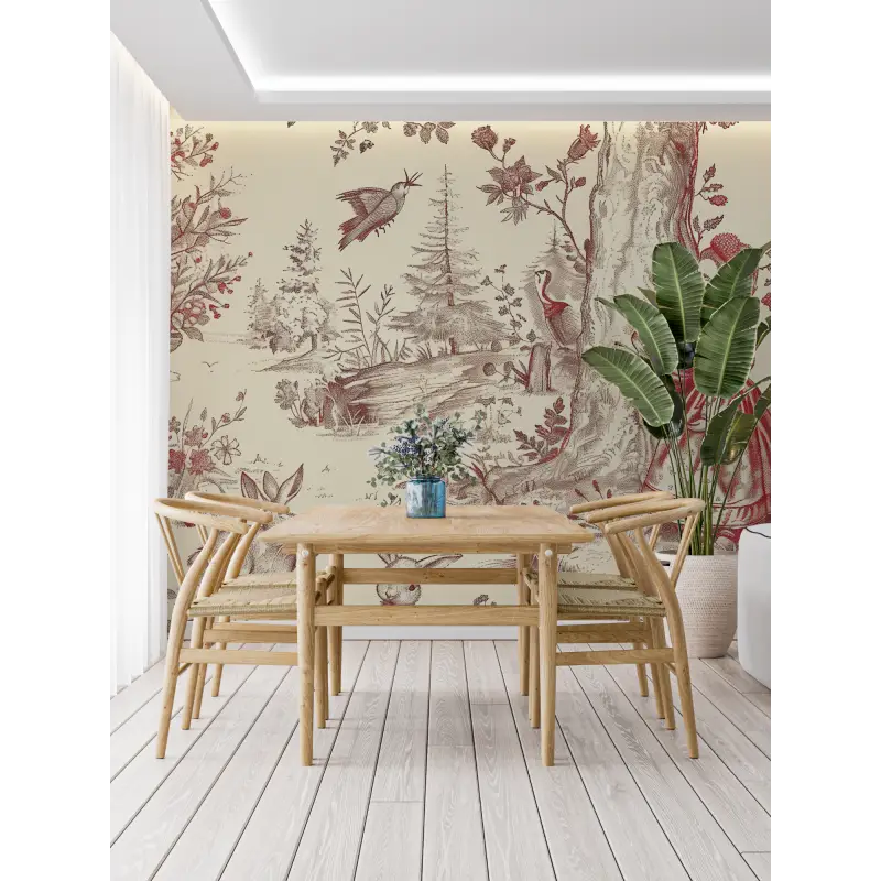 Toile De Jouy Wallpaper Children's Bedroom - Second Image