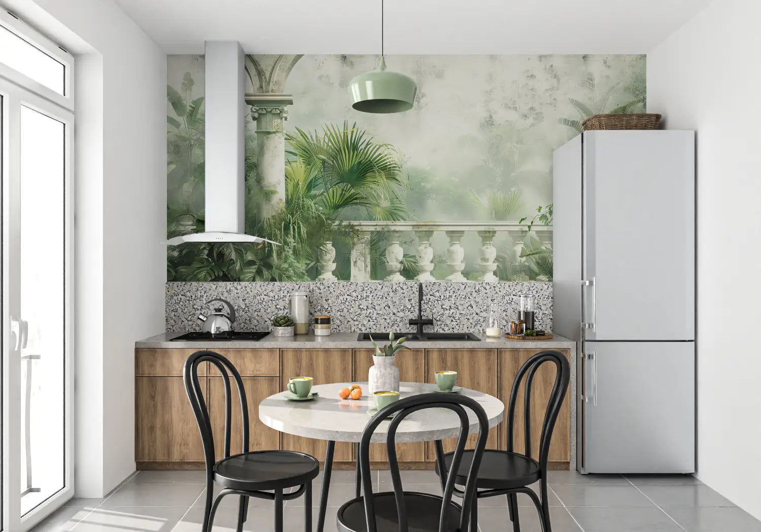 Papier Peint Trompe L Oeil Foret Tropicale - tendance mur