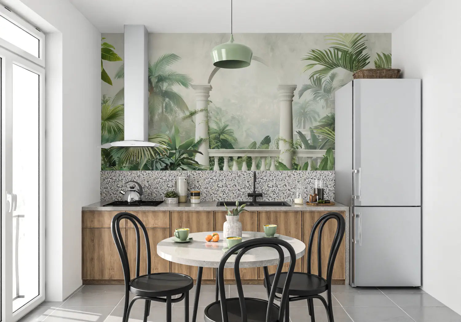 Trompe L Oeil Tropical Wallpaper - Second Image