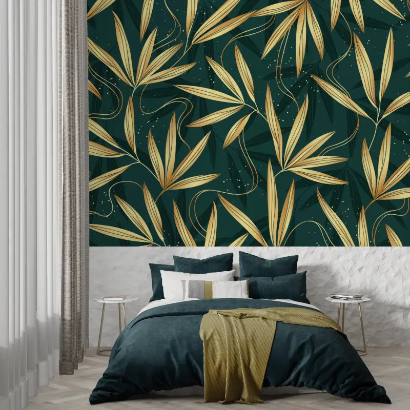 Papier Peint Vert Chambre - tapisserie