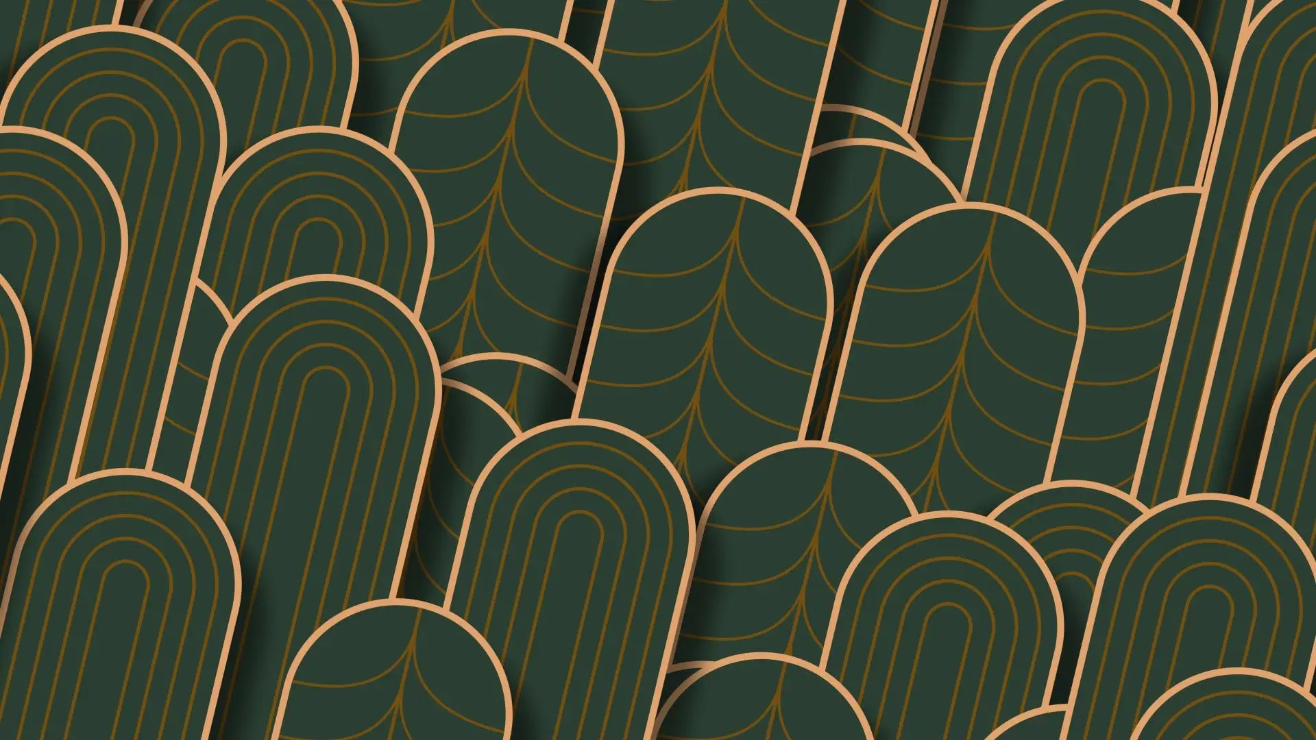 Gold Green Wallpaper