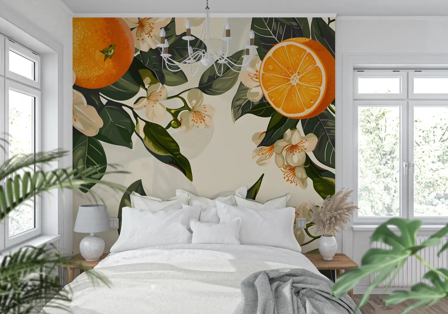 Vintage Orange Tree Wallpaper - Second Image