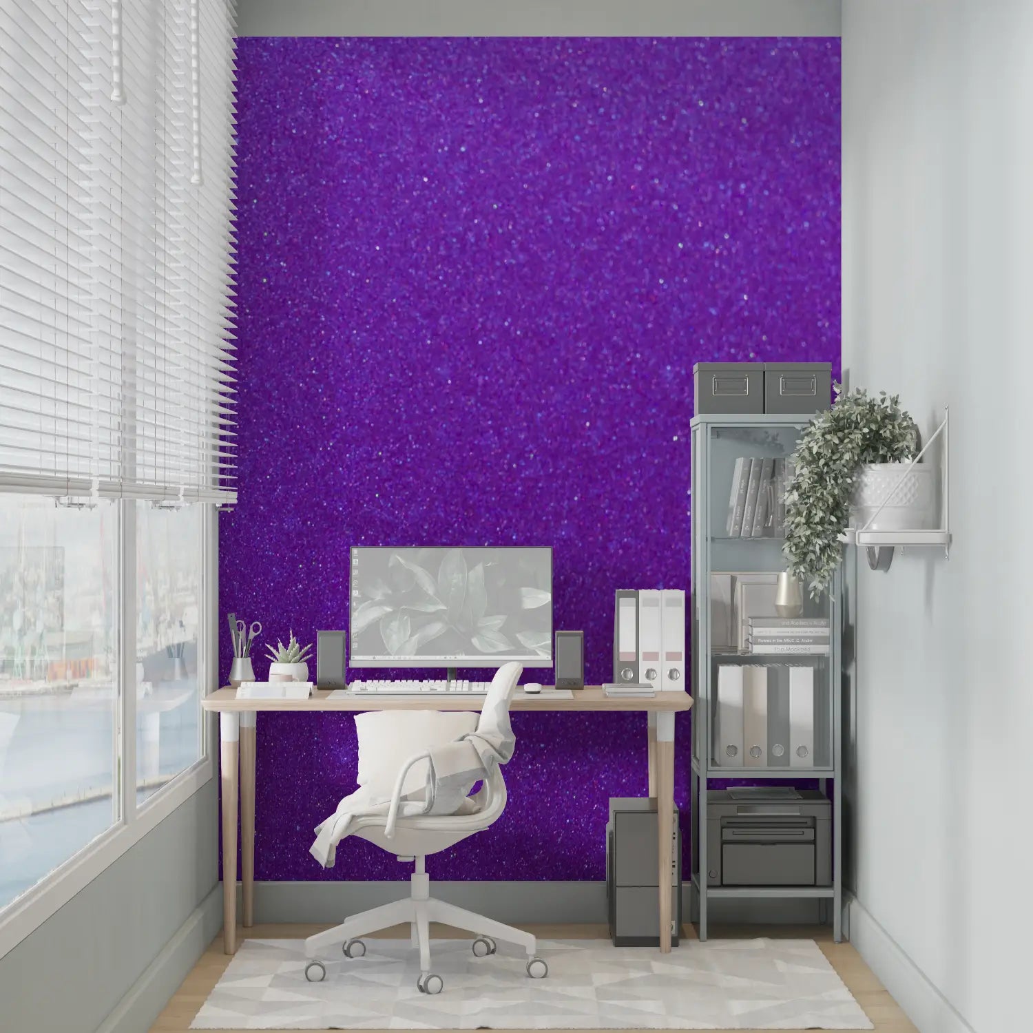 Papier Peint Violet Petites Paillettes - merlin leroy