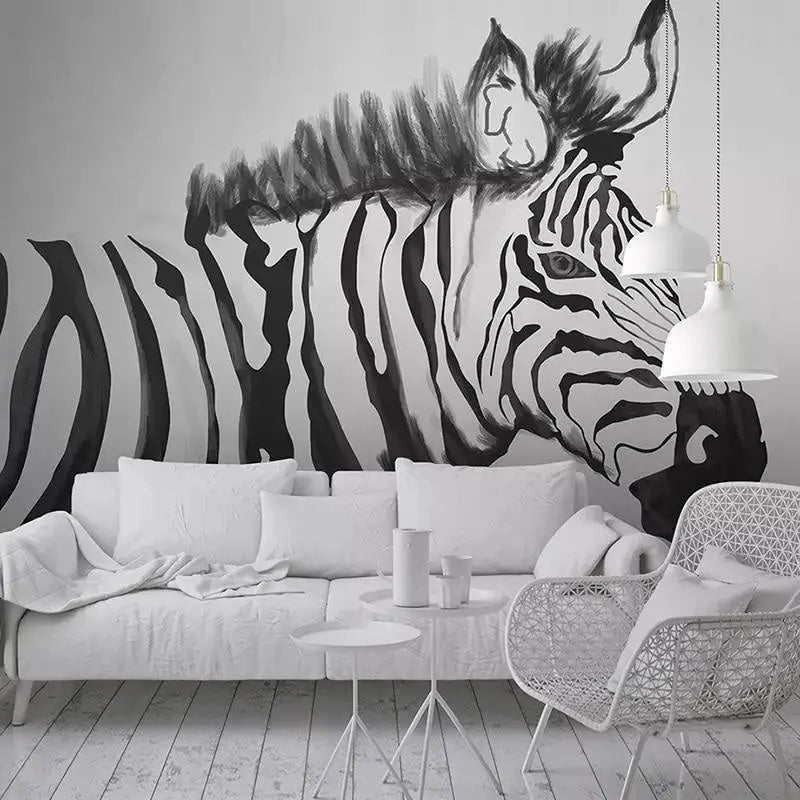 Black and White Zebra Wallpaper - Second Image