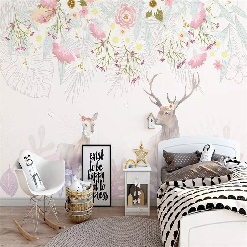 Animals Wallpaper <br/> Deer with Flowers