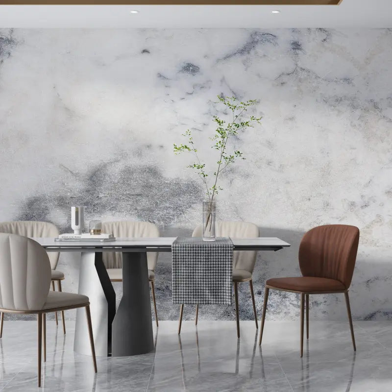 White and Gray Marble Wallpaper - Second Image