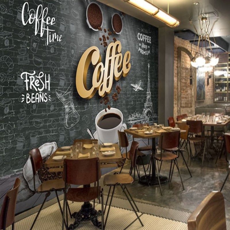 Papier Peint Coffee Shop - Second Image