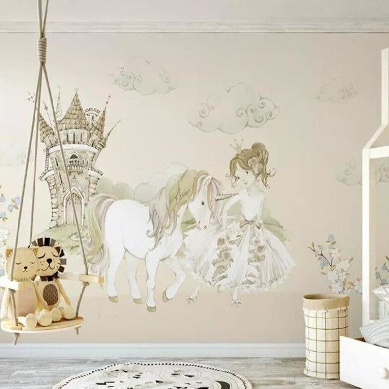 Papier Peint Princesse et Licorne